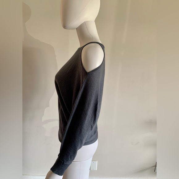 Marciano Cold Shoulder Sweater in Dusty Blue - Picture 2 of 4